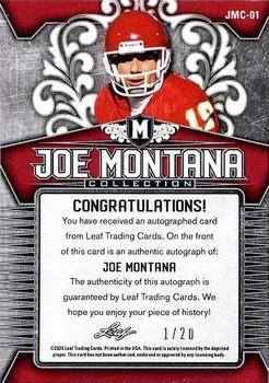 2020 Leaf Metal Joe Montana Collection - Purple #JMC-01 Joe Montana Back