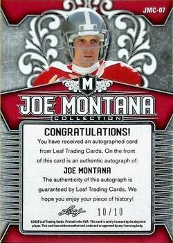 2020 Leaf Metal Joe Montana Collection - Black #JMC-07 Joe Montana Back