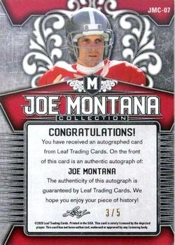 2020 Leaf Metal Joe Montana Collection - Orange #JMC-07 Joe Montana Back