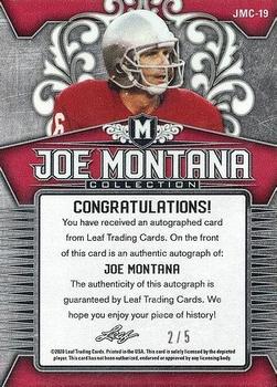 2020 Leaf Metal Joe Montana Collection - Orange #JMC-19 Joe Montana Back