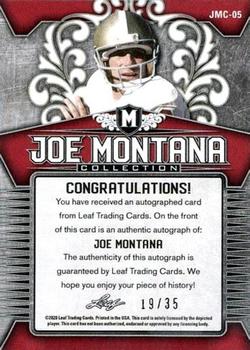 2020 Leaf Metal Joe Montana Collection - Crystal Silver #JMC-05 Joe Montana Back