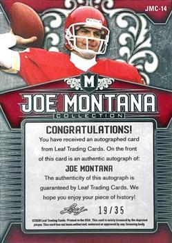 2020 Leaf Metal Joe Montana Collection - Crystal Silver #JMC-14 Joe Montana Back