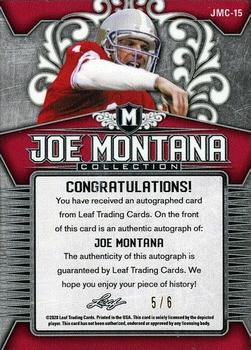 2020 Leaf Metal Joe Montana Collection - Crystal Pink #JMC-15 Joe Montana Back
