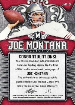 2020 Leaf Metal Joe Montana Collection - Crystal Gold #JMC-08 Joe Montana Back