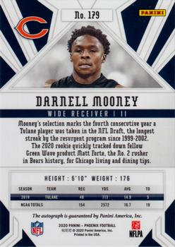 2020 Panini Phoenix - Rookie Autographs Silver #179 Darnell Mooney Back