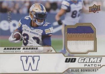 2020 Upper Deck CFL - Game Jersey Patch #GJ-AH Andrew Harris Front