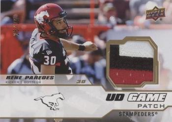 2020 Upper Deck CFL - Game Jersey Patch #GJ-RP Rene Paredes Front