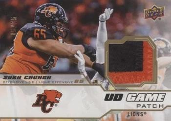 2020 Upper Deck CFL - Game Jersey Patch #GJ-SC Sukh Chungh Front