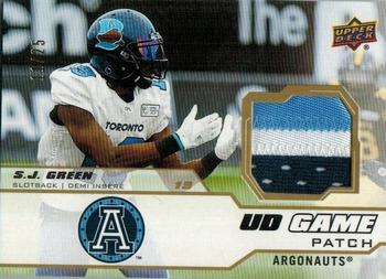 2020 Upper Deck CFL - Game Jersey Patch #GJ-SG S.J. Green Front