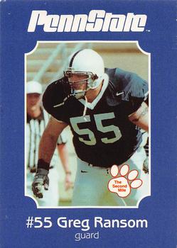 2001 Penn State Nittany Lions #NNO Greg Ransom Front