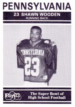 1991 Big 33 Pennsylvania High School #PA10 Shawn Wooden Front