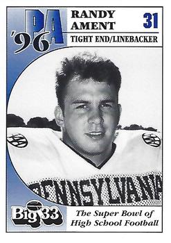 1996 Big 33 Pennsylvania High School #NNO Randy Ament Front