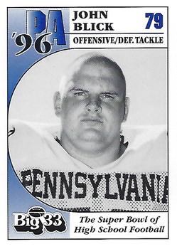 1996 Big 33 Pennsylvania High School #NNO John Blick Front