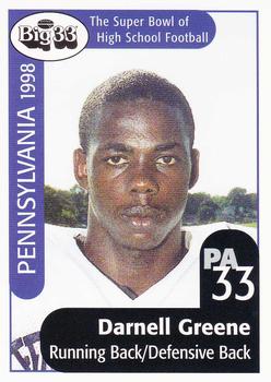 1998 Big 33 Pennsylvania High School #NNO Darnell Greene Front