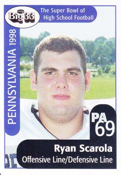 1998 Big 33 Pennsylvania High School #NNO Ryan Scarola Front