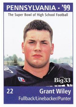 1999 Big 33 Pennsylvania High School #NNO Grant Wiley Front