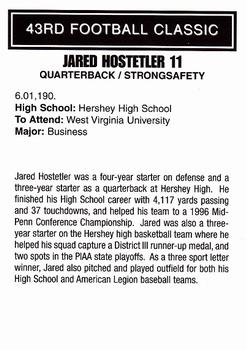 2000 Big 33 Pennsylvania High School #NNO Jared Hostetler Back