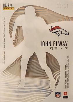 2020 Panini Illusions - Astounding Autographs #A19 John Elway Back