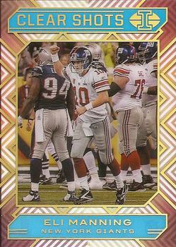 2020 Panini Illusions - Clear Shots Light Blue #14 Eli Manning Front