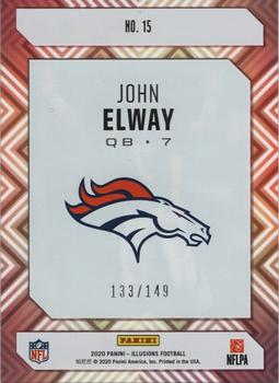 2020 Panini Illusions - Clear Shots Red #15 John Elway Back