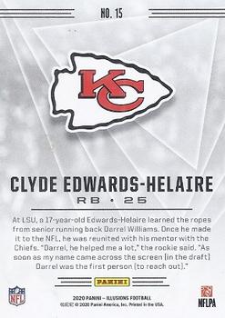 2020 Panini Illusions - Retail #15 Clyde Edwards-Helaire Back