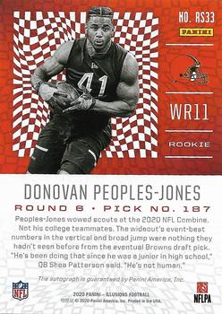2020 Panini Illusions - Rookie Signs Orange #RS33 Donovan Peoples-Jones Back