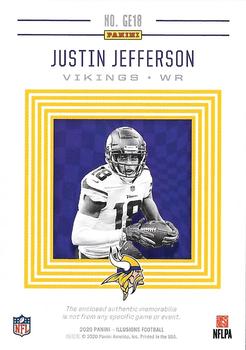 2020 Panini Illusions - Great Expectations #GE18 Justin Jefferson Back