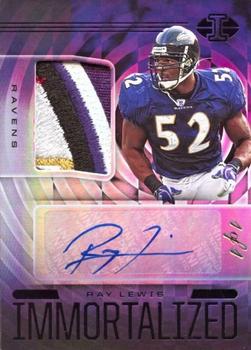 2020 Panini Illusions - Immortalized Jersey Autographs Purple #IJ-RLE Ray Lewis Front
