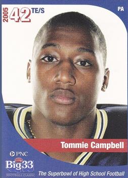 2005 Big 33 Pennsylvania High School #NNO Tommie Campbell Front