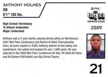 2009 Big 33 Pennsylvania High School #NNO Anthony Holmes Back