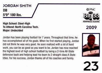 2009 Big 33 Pennsylvania High School #NNO Jordan Smith Back