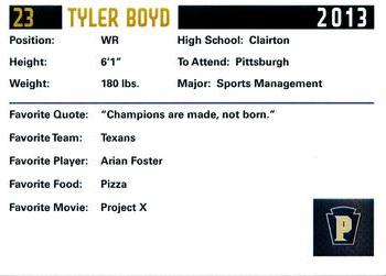 2013 Big 33 Pennsylvania High School #NNO Tyler Boyd Back