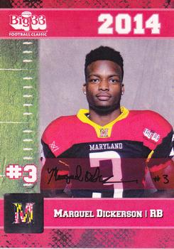 2014 Big 33 Maryland High School #NNO Marquel Dickerson Front