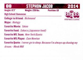 2014 Big 33 Maryland High School #NNO Stephon Jacob Back