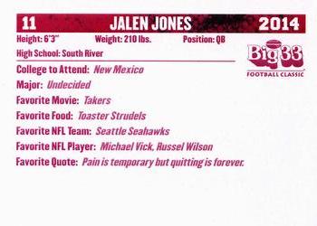 2014 Big 33 Maryland High School #NNO Jalen Jones Back