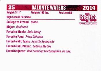 2014 Big 33 Maryland High School #NNO Dalonte Waters Back