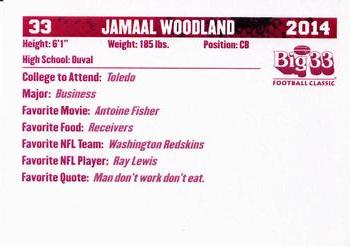 2014 Big 33 Maryland High School #NNO Jamaal Woodland Back
