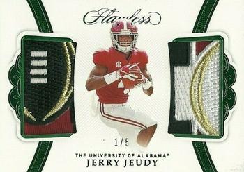 2020 Panini Flawless Collegiate - Rookie Dual Patches Emerald #9 Jerry Jeudy Front
