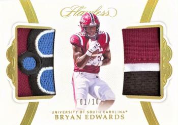 2020 Panini Flawless Collegiate - Rookie Dual Patches Gold #22 Bryan Edwards Front