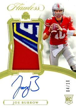2020 Panini Flawless Collegiate - Flawless Rookie Patch Autographs Gold #151 Joe Burrow Front