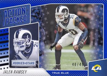 2020 Panini Rookies & Stars - Action Packed True Blue #28 Jalen Ramsey Front