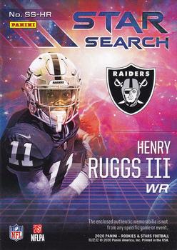 2020 Panini Rookies & Stars - Star Search #SS-HR Henry Ruggs III Back