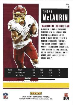 2020 Panini Contenders #8 Terry McLaurin Back
