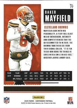 2020 Panini Contenders #77 Baker Mayfield Back