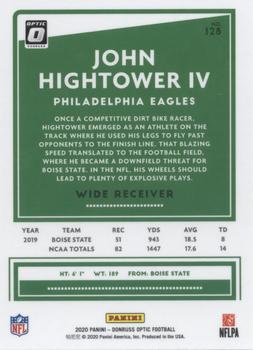 2020 Donruss Optic #128 John Hightower IV Back