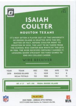 2020 Donruss Optic #132 Isaiah Coulter Back