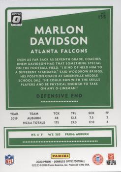 2020 Donruss Optic #135 Marlon Davidson Back