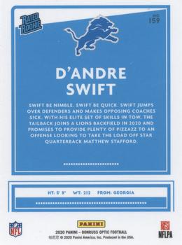 2020 Donruss Optic #159 D'Andre Swift Back