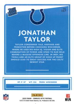 2020 Donruss Optic #167 Jonathan Taylor Back