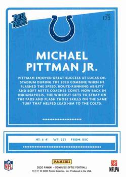 2020 Donruss Optic #172 Michael Pittman Jr. Back